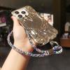Glitter Rhinestone Phone Lanyard Bling Bling Anti-lost Wrist Rope  Phone Accessories