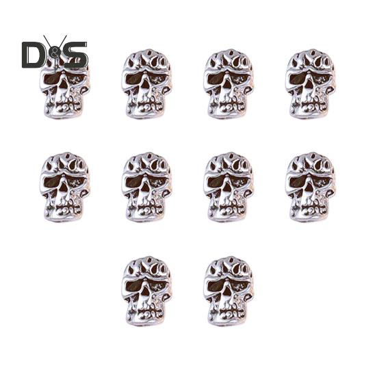 

10 шт. Хэллоуин Череп Крест 3D Металлические Подвески для Нейл-арта Готический Панк Стиль Украшения Для Ногтей Аксессуары Для Маникюра DIY C