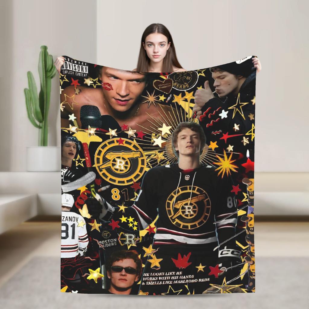 Heated Rivalry Blankets Fleece Print Breathable Warm Throw Blanket for Bed Bedroom Bedspreads