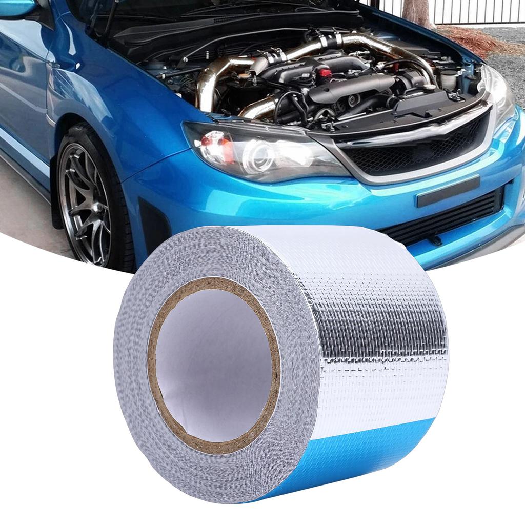 Adhesive Heat Reflective Tape 2in X 32.8ft Automotive High Temperature Reflective Tape for Cars Trucks SUVs Motorcycles