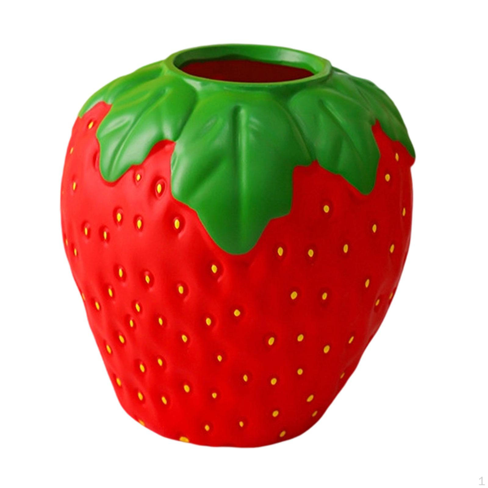

Клубничная декоративная емкость с зелеными листьями, конфетница для свадебного центрального элемента