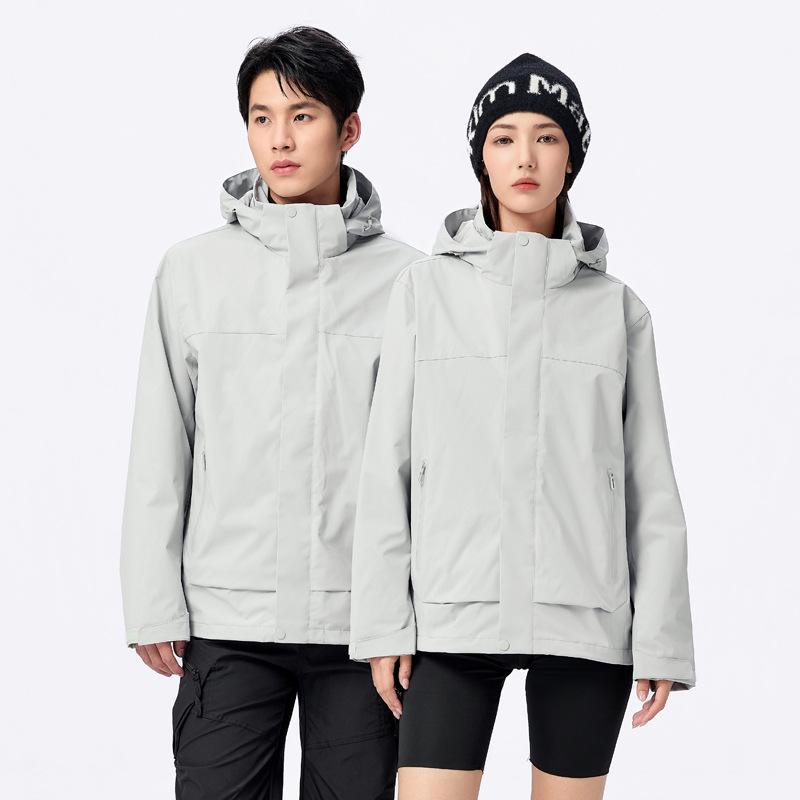 Men's and Women's Soft Shell Mountaineering Jacket, Three-in-One with Detachable Fleece Liner, Water-Repellent, 2026 Model.