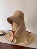 Women's Sun Protection Hat with Full Face, Neck, and Shoulder Coverage - Extra Large Shawl Style Fisherman Hat for Summer