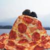 Portable soft warm flannel pizza blanket shape lavash wool sofa badroom plaid plush bedspread winter throw blanket