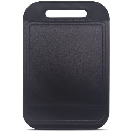 MUAMUA Cutting Board, Black, Non-Slip, Dishwasher Safe, Lightweight, Heat Resistant, Antibacterial, Space-Saving, Double-Sided, Non-Slip, Stylish, Lig