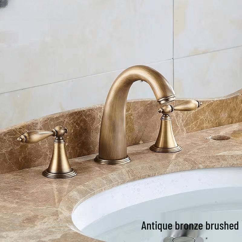 Vintage Copper Black Single-Handle Basin Faucet