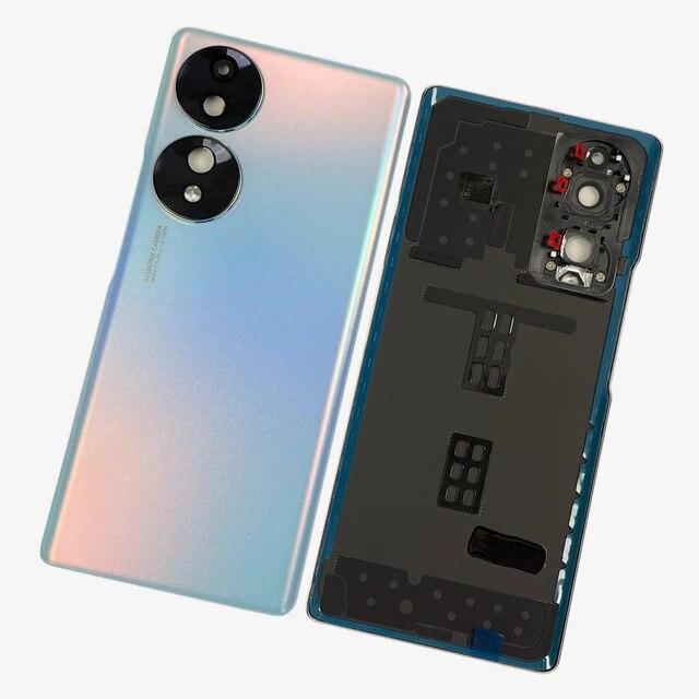 Ușă din spate a carcasei bateriei pentru Honor 70, capac din spate, lentile camerei șasiu, piese de reparații adezive pentru smartphone, nou