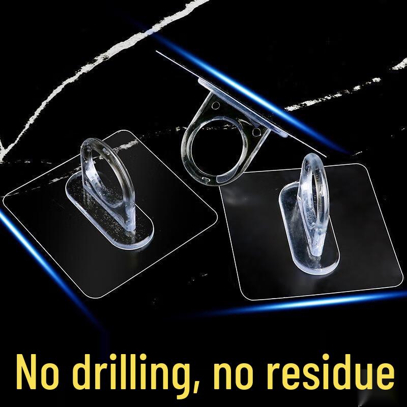JINGRUIXIANG No-Drill Round Adhesive Hooks (10-Pack)