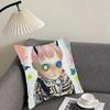 H-Hikari Shimoda IllustrationS Cushion Cover Reversible Plush Pillow Cover – For car, sofa, bedroom, perfect as a gift.