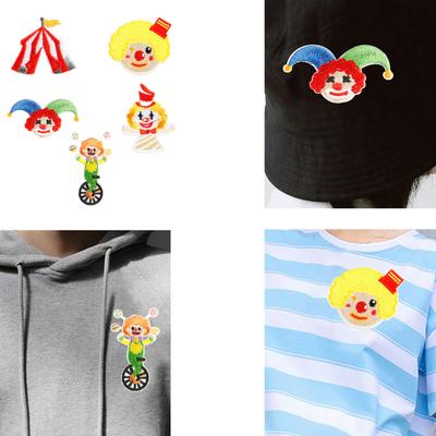 5 Pezzi Adorabili Toppe Ricamate da Clown Toppe da Cucire Serie Circo Toppe da Stirare Toppe per Abbigliamento Toppe da Cucire