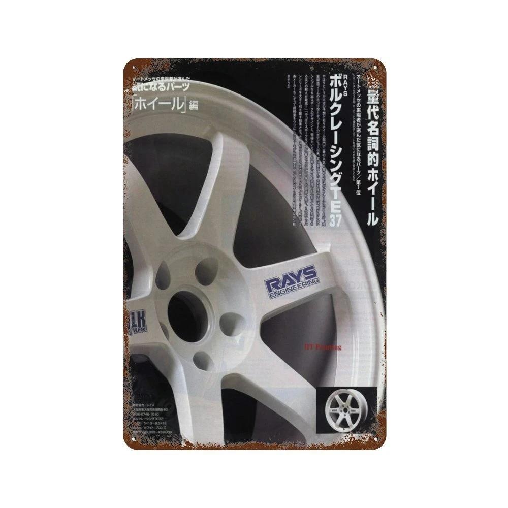 Vintage 80er Japanische Autos GTR JDM Racing Metall Blechschild Retro Plakette für Garage Club Man Cave Bar Pub Hotel Café Wanddeko