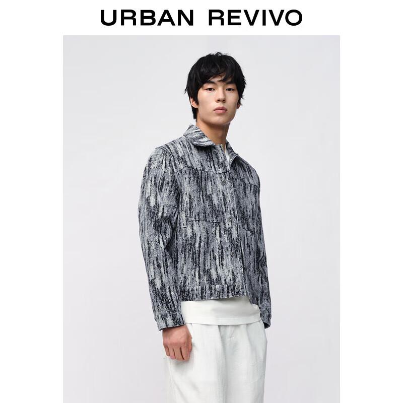 

UR Men s Washed Color-block Textured Casual Jacket S