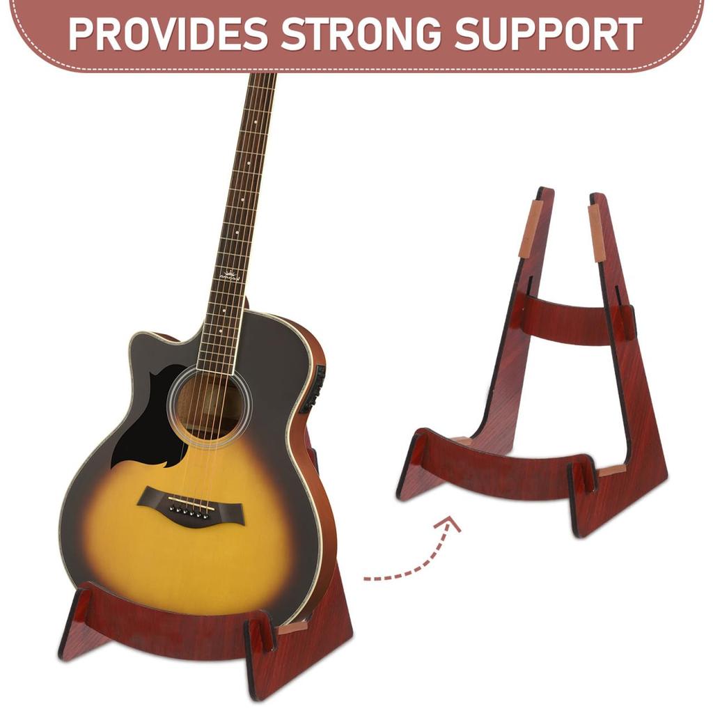 Guitar Stand Wood Foldable Floor Rack Home Classical Acoustic Guitar Ukulele Holder Portable and Stable &