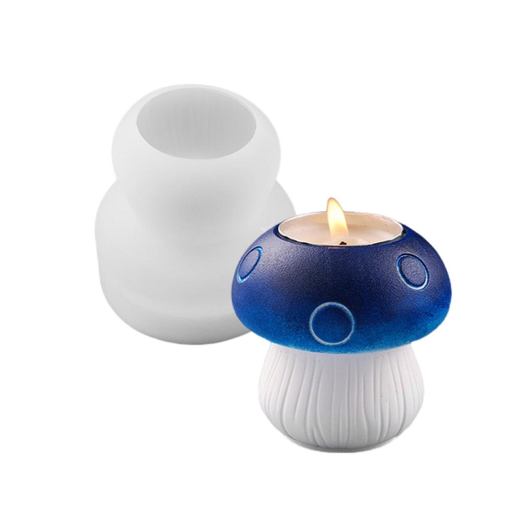 Multifuntional Mold Candle Base Molds Crafting Moulds Mushroom Shape Candlestick Molds Silicone Candle Bracket Molds