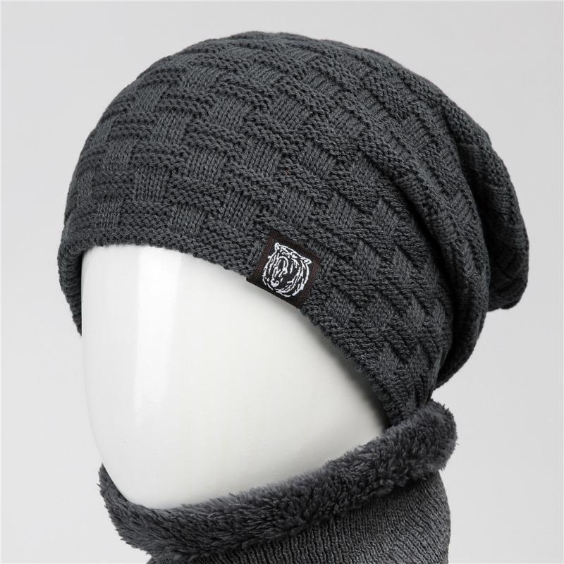 

Hat winter cold-proof thickened wool hat men s and women s autumn and winter warm fleece versatile pullover hat knitted hat (Separate hat)