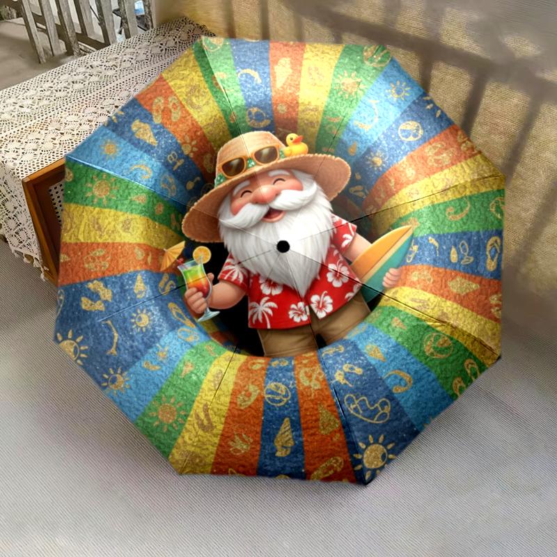 1 PC Automatic Folding Umbrella - Cartoon Pattern, Portable & Foldable Design with 8 Ribs, Christmas Birthday Gifts