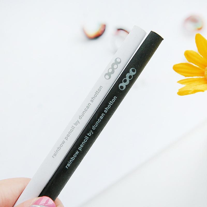 Creative Hot Sale Stationery Rainbow Pencil HB Pencil Black and White Suit Creative Personality Student Pencil Rainbow Pencil