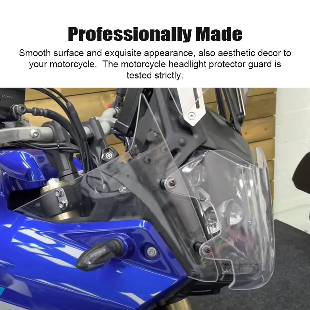 Motorcycle Headlight Cover Acrylic Material Motorcycle Headlight Cover Replacement for Tenere 700 2019‑