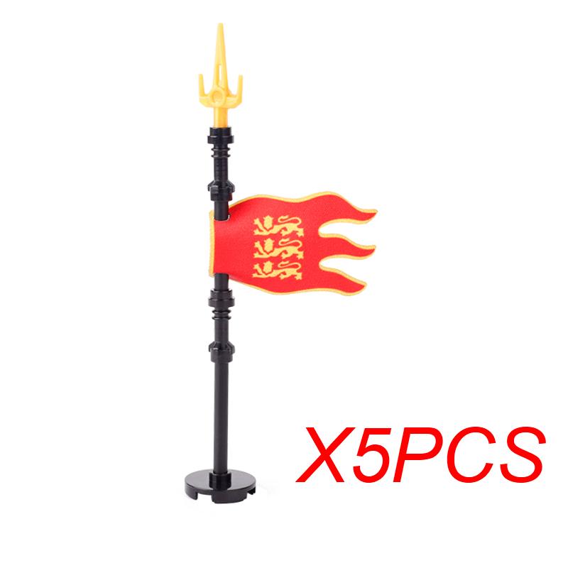 MOC Mittelalter Roter Löwe Schwarzer Adler Burg Soldat Ritter Pferd Reittier Baustein Militärfigur Weste Rüstung Fahne Spielzeug Geschenk