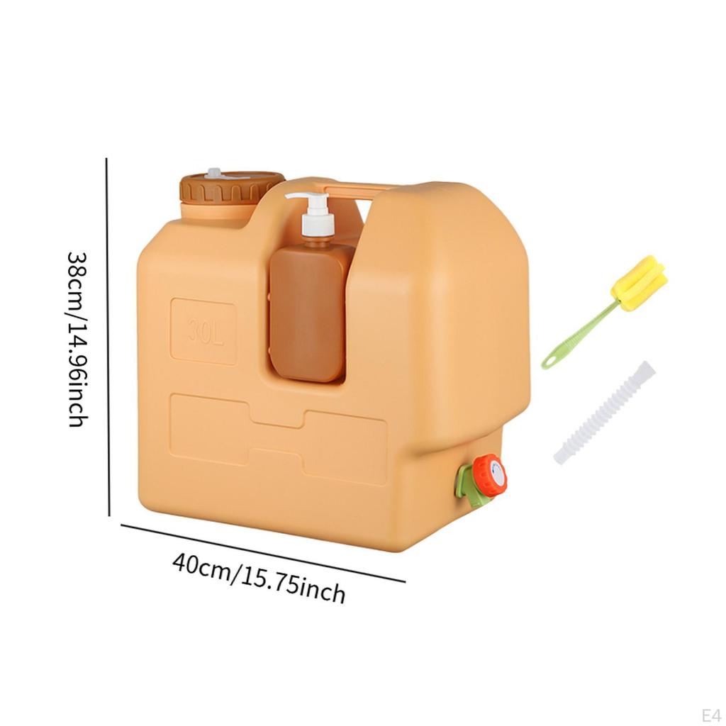 Water Container with Faucet Bucket Soap Dispenser Drinking Jug Can for Camping BBQ