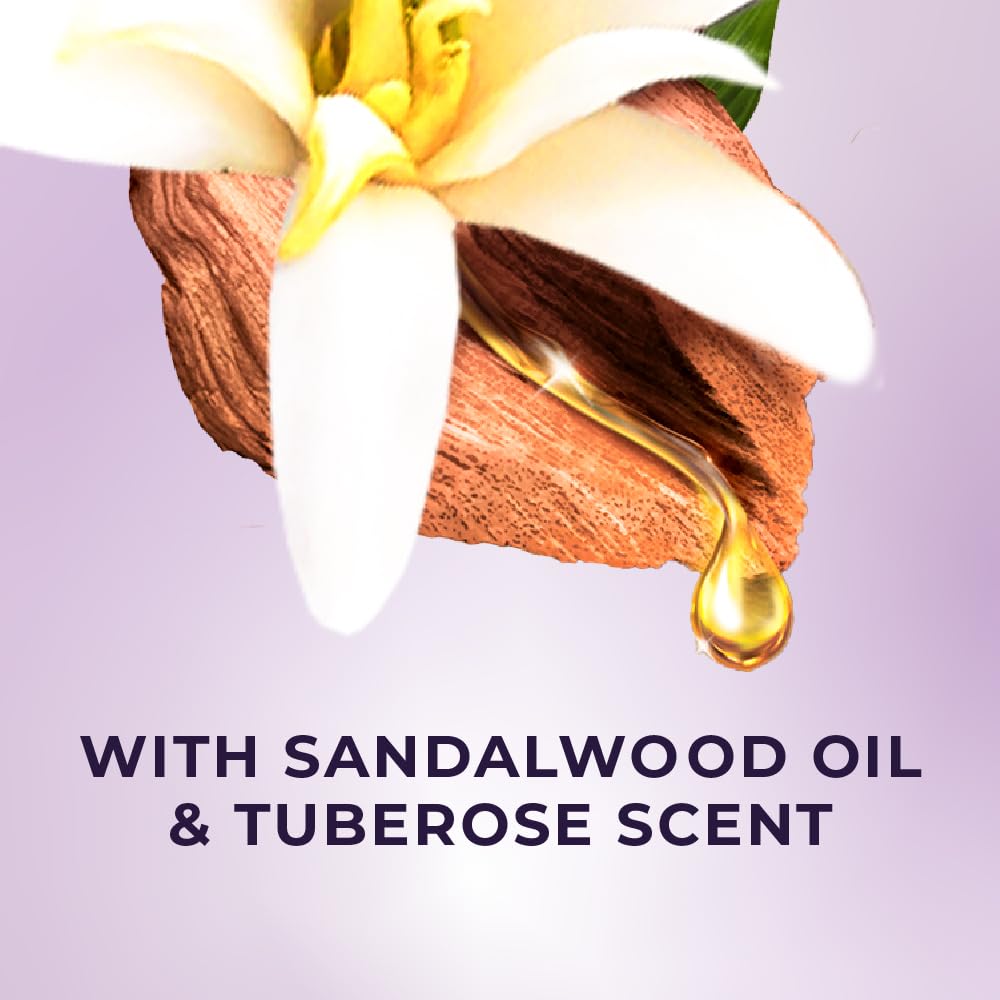 Lux Sandalwood Oil And Tuberose Scent Body Wash 750 Ml | Luxurious Moisturizing Bath Gel For Soft Skin And Long Lasting Floral Fragrance