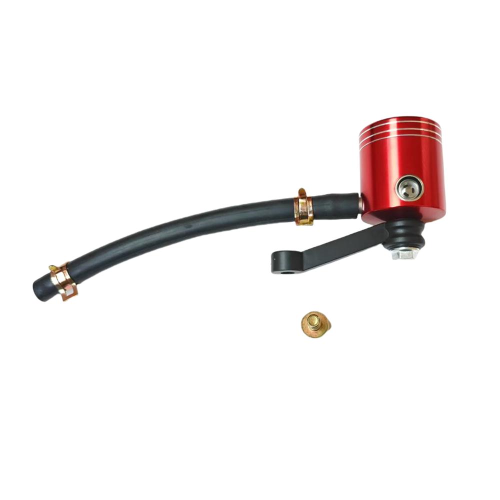 Universal Motorcycle Aluminum Brake Fluid Reservoir Brake Clutch Pump Reservoir Master Cylinder Fluid Oil Reservoir Cup красный