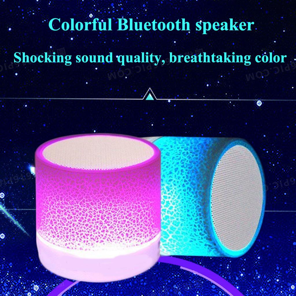 Neuer tragbarer Mini-Autoradio A9 Dazzling Crack LED Wireless Bluetooth 4.1 Subwoofer-Lautsprecher TF-Karte