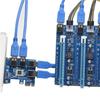 PCI Express Riser Card PCI-E 1 to 4 PCIE USB 3.0 Slots Multiplier Adapter Card