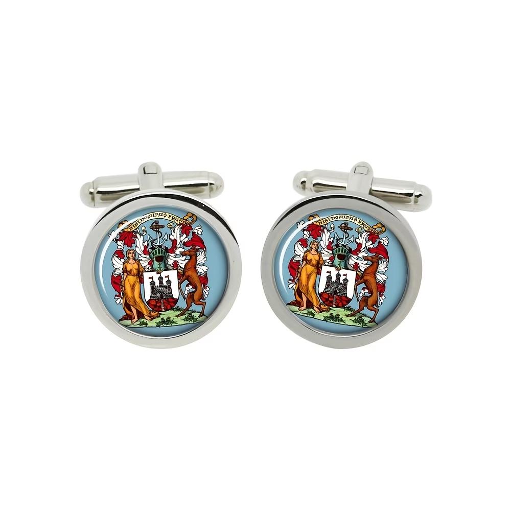 

Custom Picture Round Cufflinks Personalized Company Logo Design Memory Pet Portrait Couple Photo Cufflink Stainless Steel Jewelr