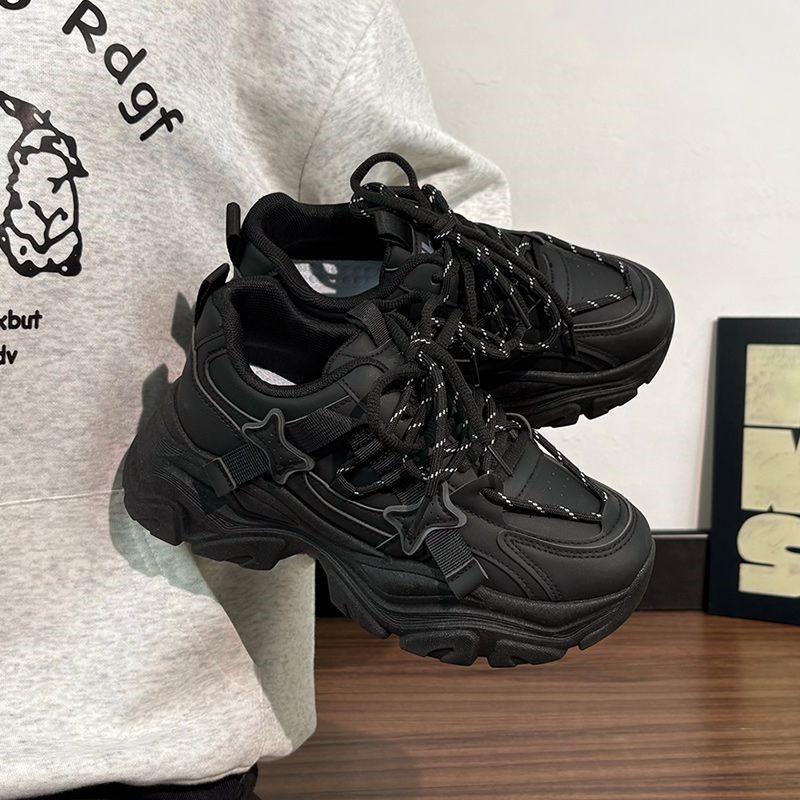 Shoes women's 2025 new popular autumn original versatile platform dad shoes high-end casual sports shoes