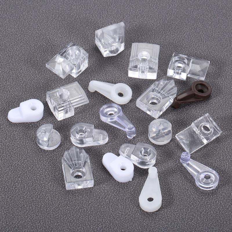 20 Pezzi Fermaclip in Plastica per Vetro Fermaclip per Specchio Morsetti per Porta di Armadio Pannello in Vetro Supporto per Scaffale Specchio di Armadio