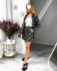 Women's Plus Size Summer Casual Print Two-Piece Set: Top and Shorts