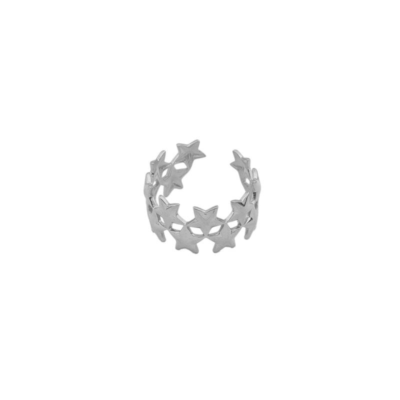 

New Star Shape Ring Exquisite Adjustable Open Ring Fashion Personality Index Finger Ring For Women Party Daily Accessories resizable мідний