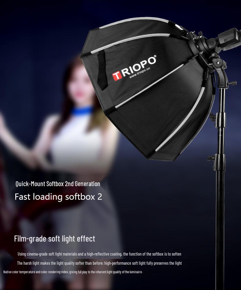 Triopo KS2-65 Quick-Release Octagonal On-Camera Flash Softbox