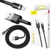 USB-A / Lightning iPhone Cable Baseus Cafule CALKLF-BG1 100cm Apple 2.4A BLACK-GREY IN BRAID