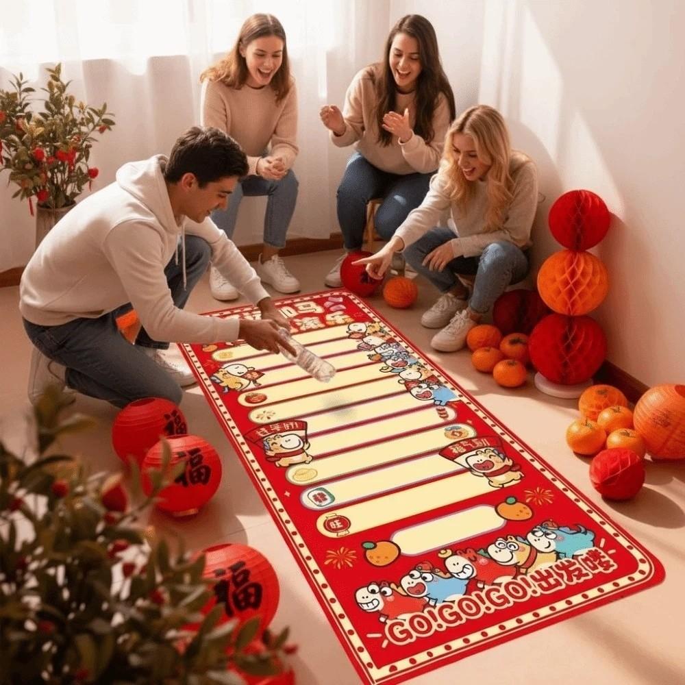 Polyester Bottle Rolling Game Mat DIY Floor Rolling Game Props  with Friends and Family