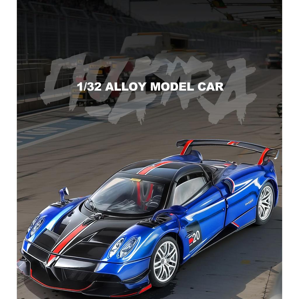 NEW 1/32 Pagani Huayra BC Supercar Alloy Car Model Sound and Light Pull Back Children's Toy Collectibles Birthday Gift