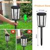 Solar Powered Pathway Landscape Lights Outdoor Waterproof Dusk to Dawn 2 Modes Warm White & White Modern Garden Lights for Path Yard Walkway Driveway