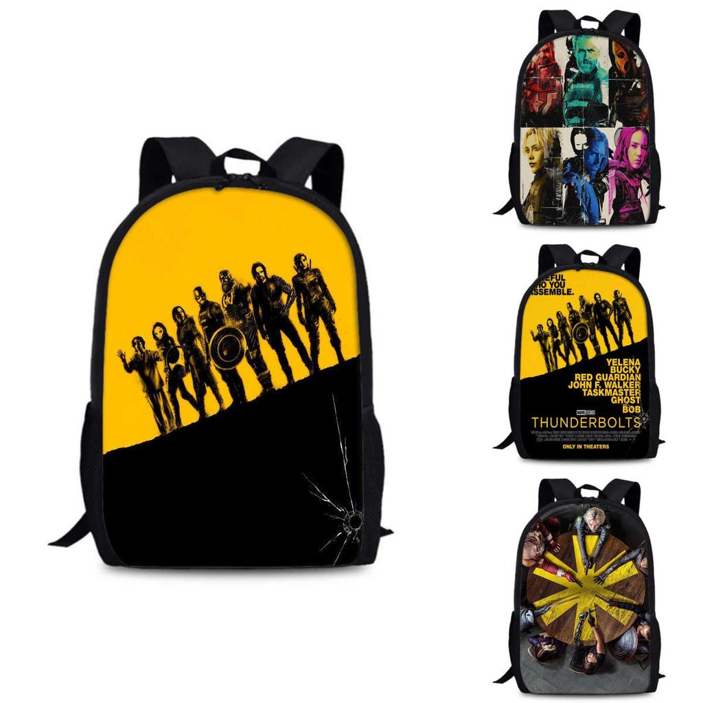 Thunderbolts Kids Backpack 15in Large Capacity Oxford Cartoon Print School Bag