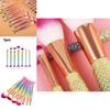 Makeup Brush Set With Nylon Bristles For Eyeshadow And Powder Application Perfect For Beauty Enthusiasts