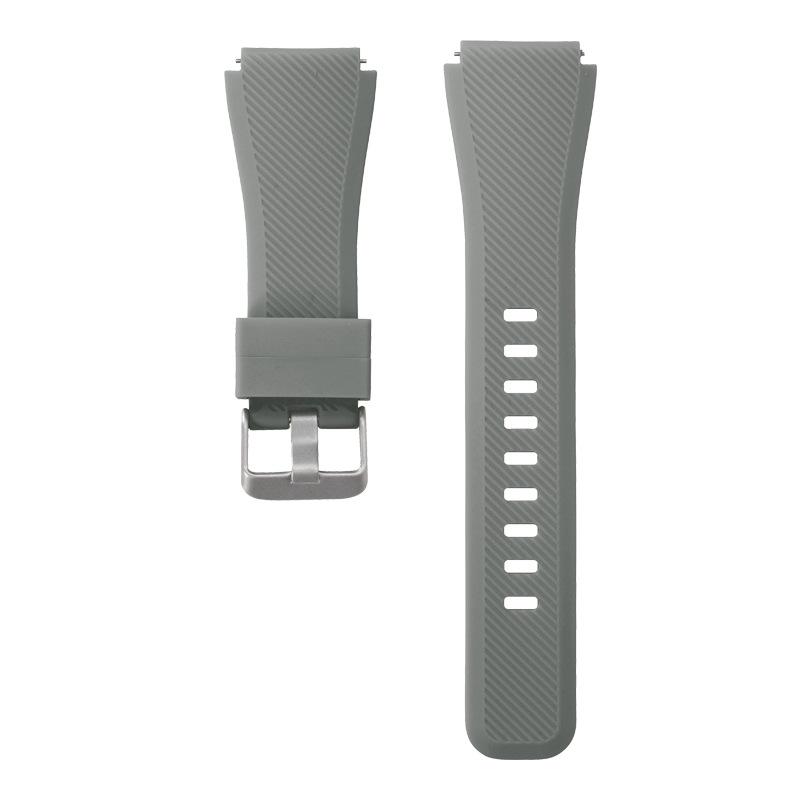 Samsung S3 Twill Silicone Watch Band 20/22mm Quick Release, Monochrome Silicone Strap, Compatible with Huawei