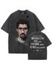 Bad Bunny Oversized T-shirt Debi Tirar Mas Fotos DTMF Tvättad Vintage Bomull Hiphop Streetwear BB