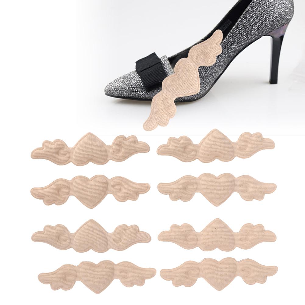 4 Pairs Soft Sponge Wear Resistant Heel Sticker Anti Blister Foot Protective Patch(Beige Thick Type 6mm )
