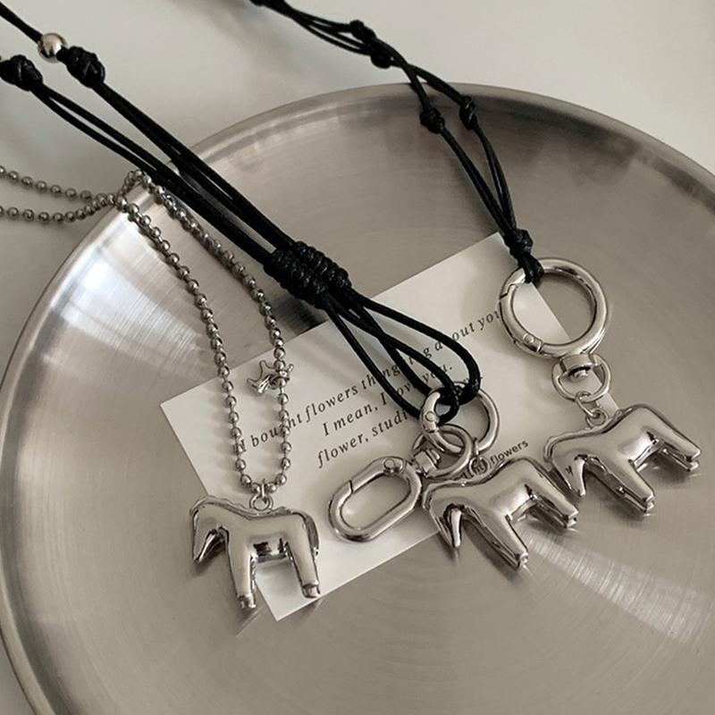 Pony Anhänger Lange Halskette Für Damen Herren Hip-Hop Punk Pulloverkette Schmuck