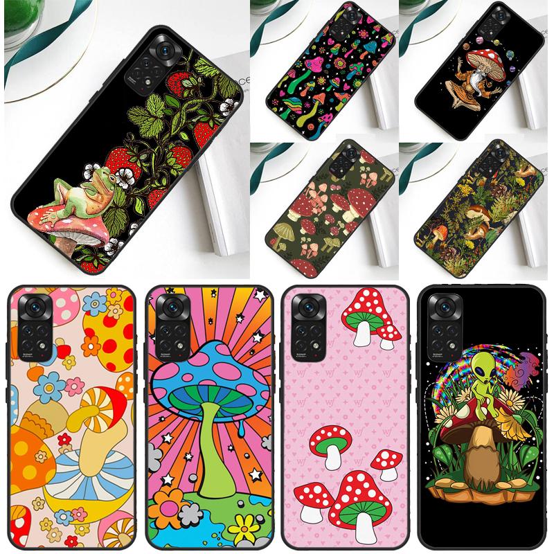 Hippie Mushroom Frog shrooms Case For Xiaomi Redmi Note 13 Pro 14 12 9 10 11 Pro 10S 11S 12S Redmi 10C 13C 14C 12C Cover