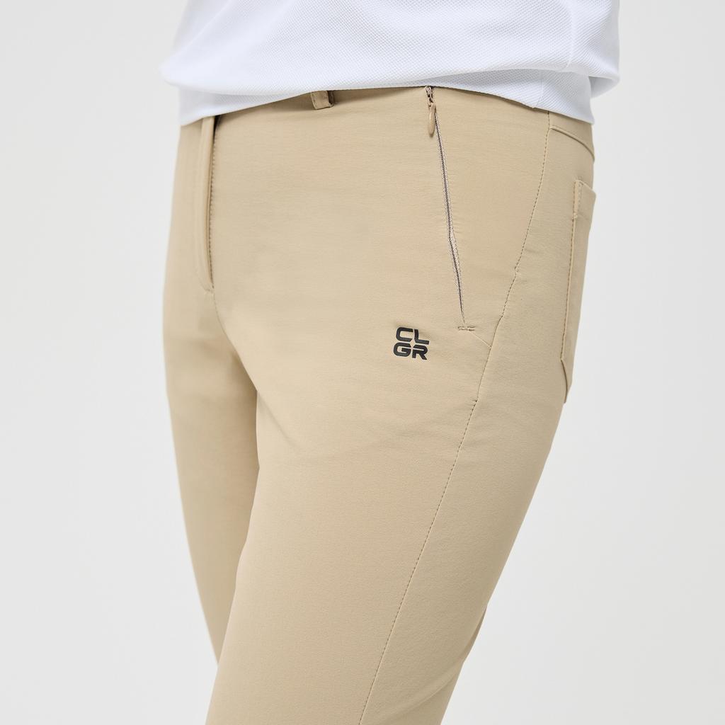 CHALLENGER Women'S Essential Nylon Stretch Semi-Bootcut Pants Beige