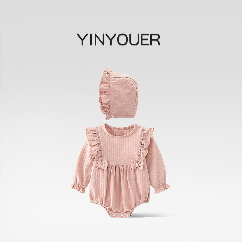 

Newborn Baby Clothes Spring 2025 New Style Baby Girl Pure Cotton Princess Romper Full Moon Infant One-Piece Crawling Suit Pink 66(# Suggestion 5-7kg #)