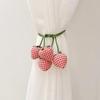 2 Pcs/1 Pcs  Pastoral Style Strawberry-Shaped Decorative Curtain Tiebacks, Cute Strawberry Accessory Cords For Sheer Curtains, Door