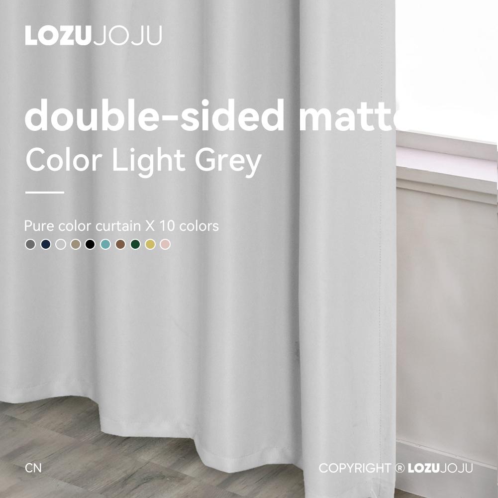 1 Stück LOZUJOJU 70–80 % Verdunkelung, einfarbige Verdunkelungsvorhänge mit gerüschtem Rand für Wohnzimmer, Schlafzimmer, Heimdekoration