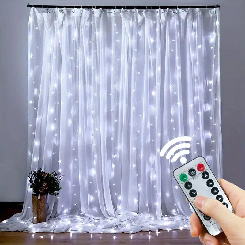 Xiaomi 3M LED Curtain String Lights Fairy Decoration USB Holiday Garland Lamp 8 Mode For Home Garden Christmas Party New Year Wedding